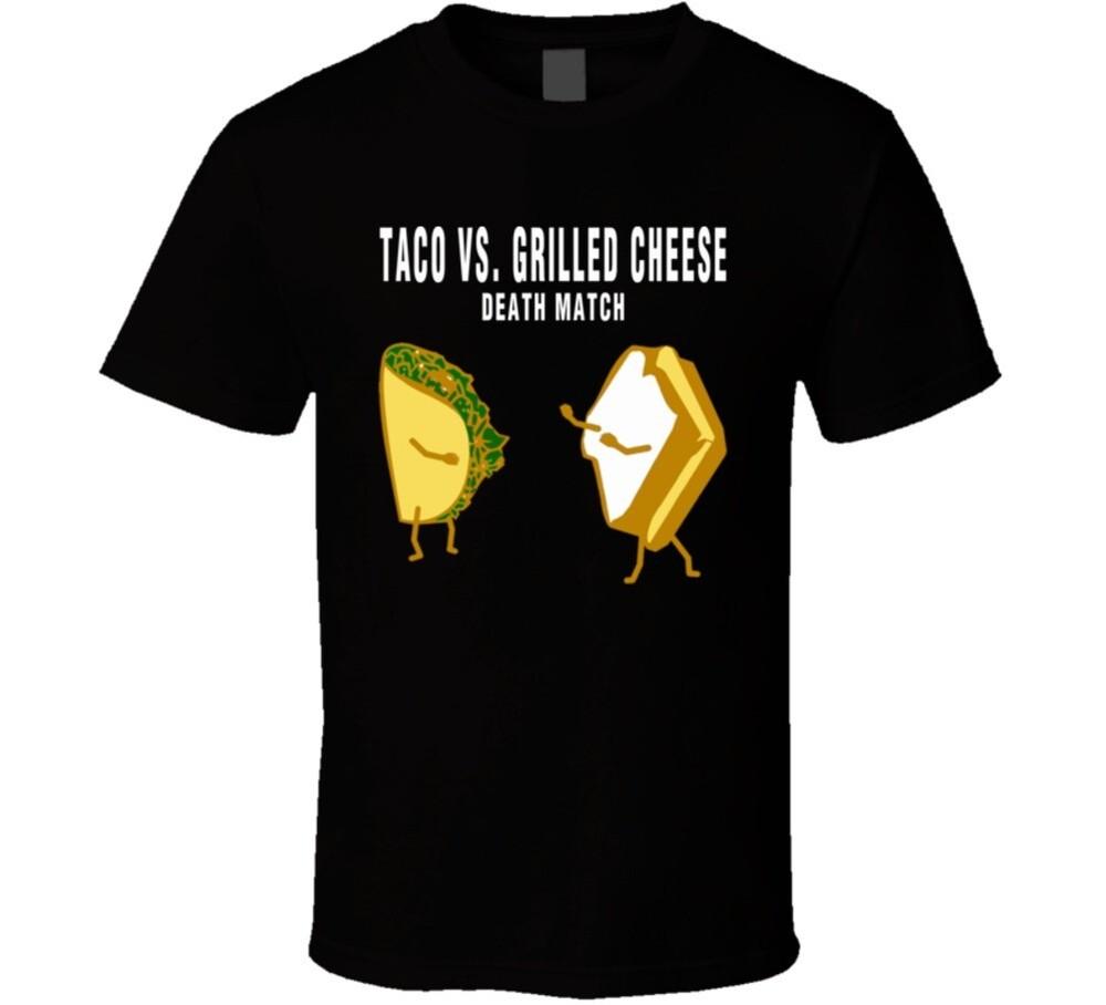 Taco Vs Grilled Cheese Funny Death Match T Shirt Unisex T-Shirt XL