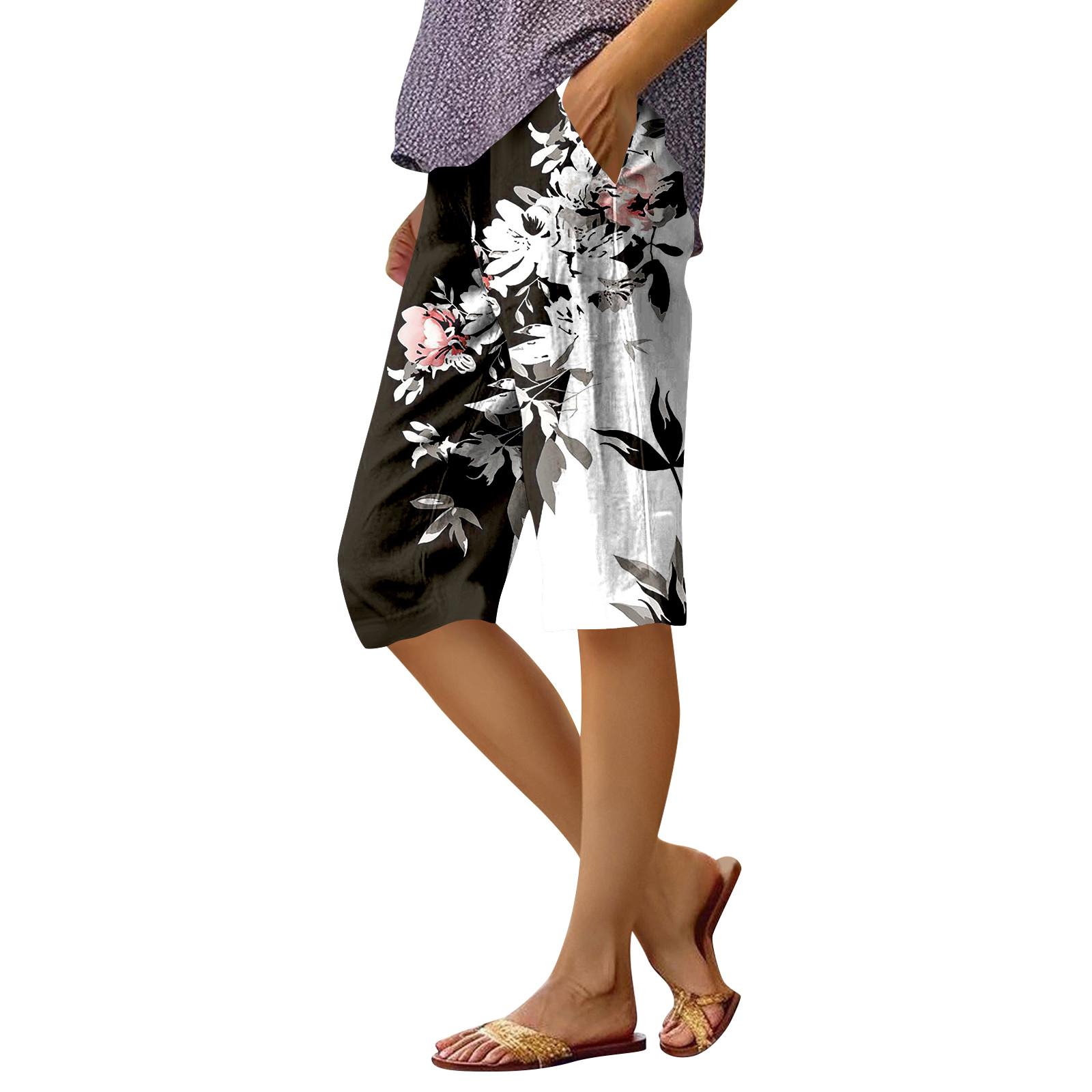 

Женские модные повседневные брюки 5/10 с напечатанным карманом и эластичной талией L