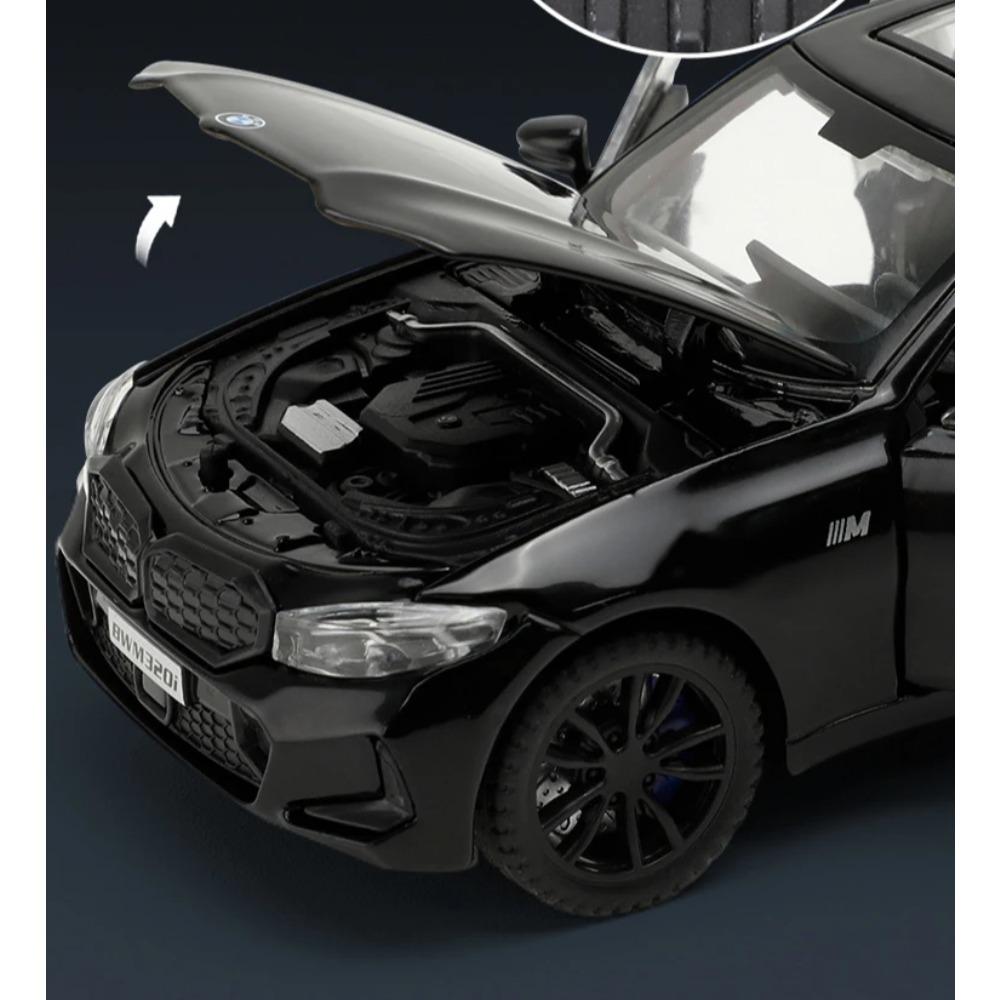Simulation 1/32 BMW 320I Alloy Car Model Sound Light Diecast Toy Vehicle Toy Car Birthday Gift Miniature Voiture Home Decor