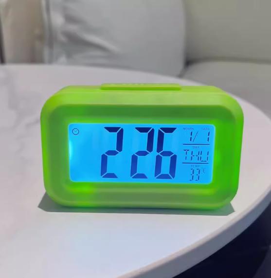 Adhesive Moon Wall Clock with LED Light No Drill Silent Modern Night Light for Living Room Dorm Kitchen Decoration