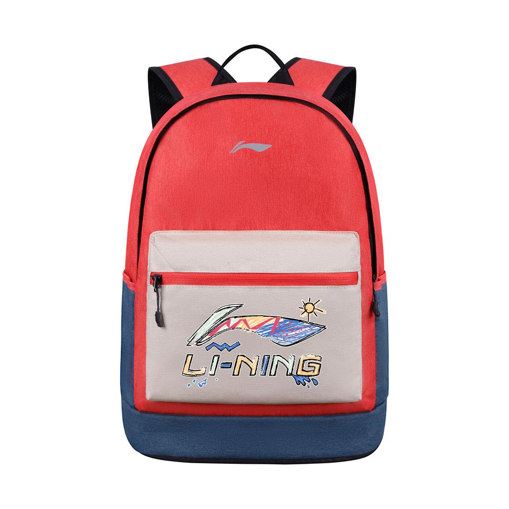 New LiNing Polyester Backpack Unisex Orange Red ABSV313-30