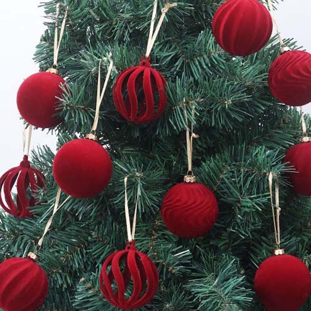 12pcs Plastic Christmas Balls Pendants Shatterproof Xmas Tree Hanging Balls  Holiday Party