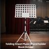 Metal Music Stand Portable & Adjustable Foldable Sheet Holder for Guitar Violin Ukulele Piano Desk Stand for Students Practice
