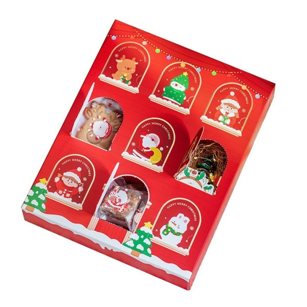 Leere Poke Geschenkbox Füllbare Fächer Verpackungsbox Weihnachts-Mystery-Box Kekspackung