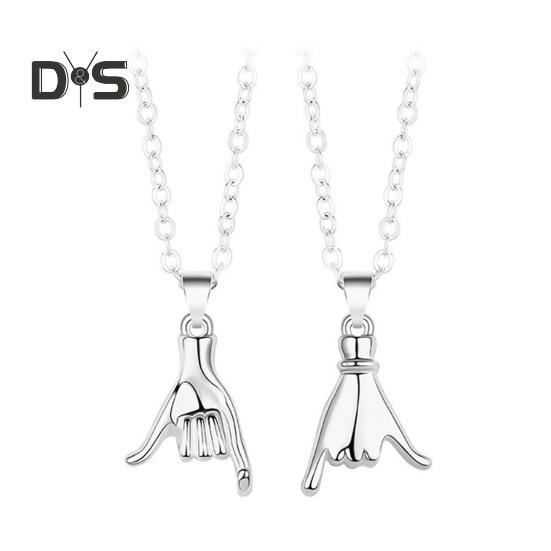 2 stk Matchende halskjede-sett for par Løfte om lillefinger Matchende halskjeder Beste venner Matchende halskjede Valentinsdag Jubileer Gave