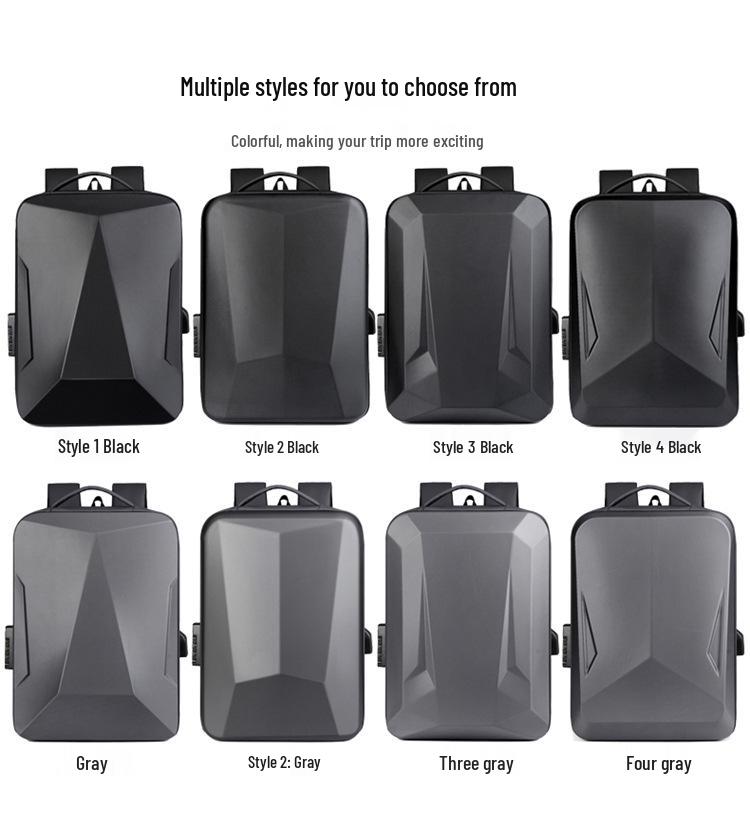 Men's Large Capacity Hard Shell Business & Student Laptop Backpack