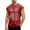 Men's Sleeveless Muscle Tank Top USA Flag Graphic Print Casual Athletic Fit Summer Shirt Lightweight Breathable Fabric