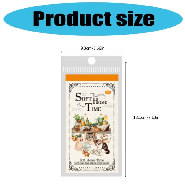 Scrapbooking Decorative Sticker Scene Sticker Water Resistant PET Sticker for Laptop Journal Phone Case Photo Album