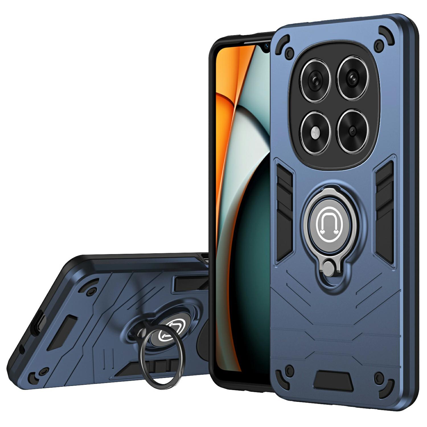 

Чехол для Xiaomi Redmi Note 14 Pro 5G/Poco X7 5G со сдвижной шторкой для камеры и подставкой, ПК+ТПУ, чехол для телефона Blue