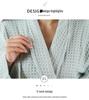 Unisex Waffle Yukata Bathrobe - Thickened Cotton for Autumn/Winter, Ideal for Couples & Star Hotels