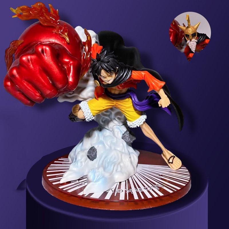 

Аниме One Piece Фигурка Луффи - Двухголовая статуэтка-модель с большим кулаком, коллекционная, для украшения рабочего стола и подарков фанатам