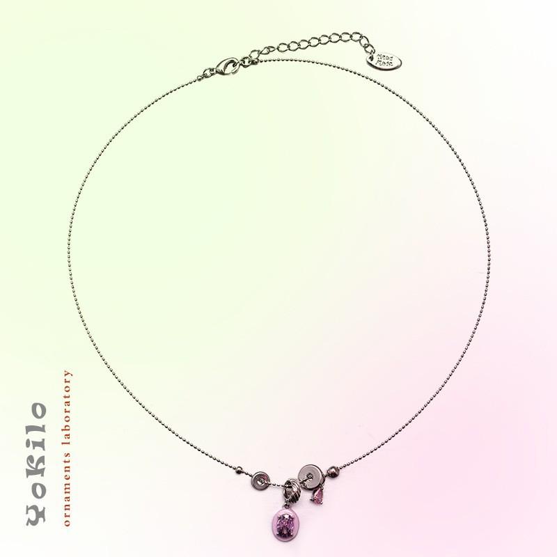 

Серьги YOK Cold Enamel Zircon All-Match Silver 925 для женщин