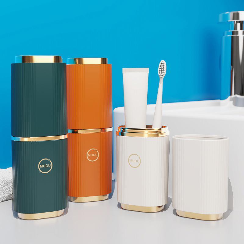 Portable Luxury Travel Toothbrush & Toothpaste Holder Set