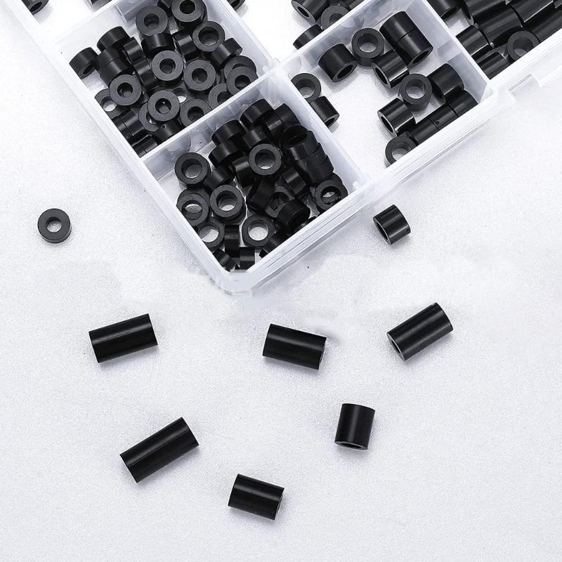 200Pcs Black Nylon Standoff Spacer Set, Insulation Column Standoff Spacer Durability Spacers For Electronics DIY Project