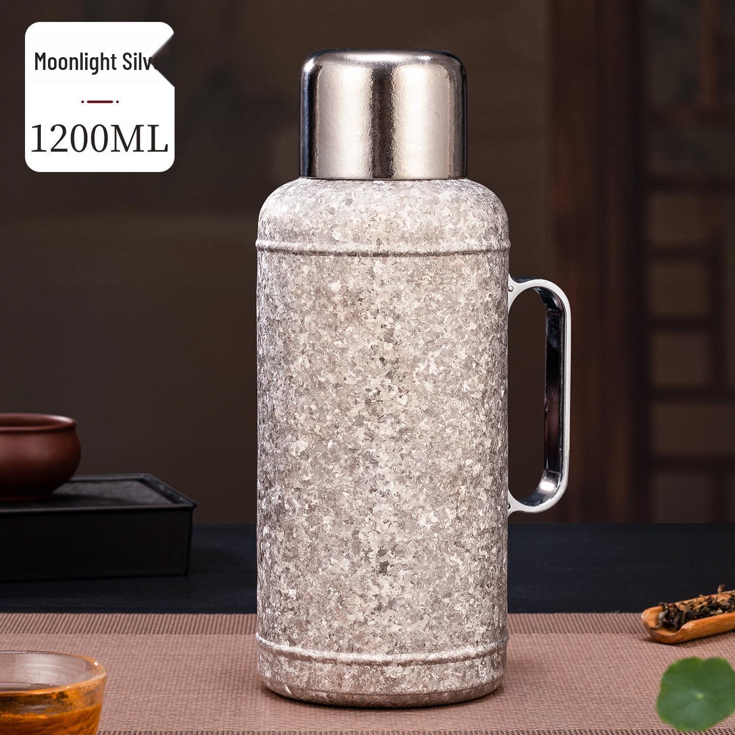 Ermas Premium Titanium Thermos Flask & Stewing Tea Pot - Large Capacity 1200ml