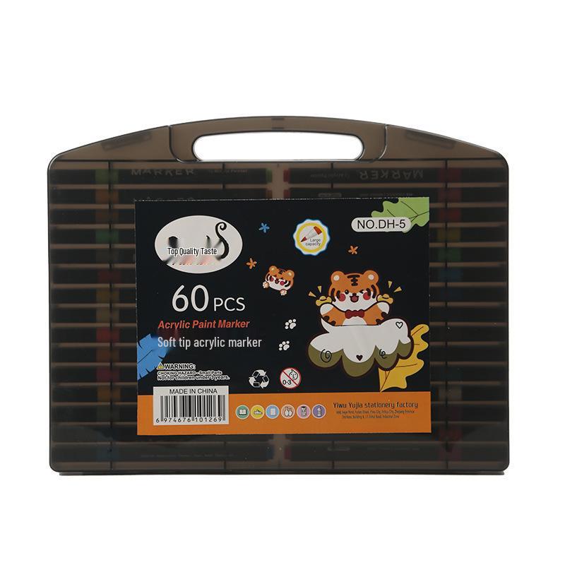 Dingdinghu Soft Tip Acrylic Graffiti Brush Marker for Kids