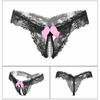 Fashion Lingerie Knickers Pearl Lace G-string Crotchless Underwear Open Crotch Sexy Thongs Panties