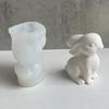 Easter Rabbit Candle Mold DIY Aromatherapy Gypsum Silicone Mold Birthday Gift Small Rabbit Silicone Mold for Window Display