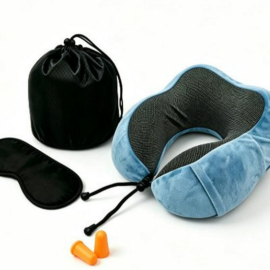 Slow Rebound Memory Foam U-Shape Neck Pillow for Travel