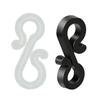 150 Outdoor Light Clips Gutter Hooks S-Hook Light Clips Outdoor Light Hook Clips  Party Outdoor Camping DIY Supplies Black