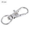 20 Pcs Small Lobster Claw Clasps, Nickel Iron Metal Buckles, Classic Connectors for Key Chains, Outdoor Backpacks and Handbag Accessories