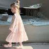 Dziewczęca koronkowa sukienka księżniczki na wiosnę 2025: Słodka długa spódnica dla małych dziewczynek