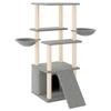 VidaXL Cat Tree with Sisal Scratching Posts Light Grey 133 Cm 171757