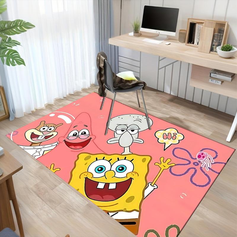 Spongebob Friends Adventure Carpet For Playroom Bedroom Living Room Sofa Home Decorkids Game Area Rug Nonslip Floor Mat