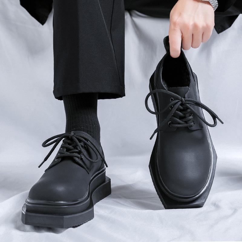 Casual leather shoes men's new business leather shoes youth British students platform suit versatile trendy shoes 6556-R