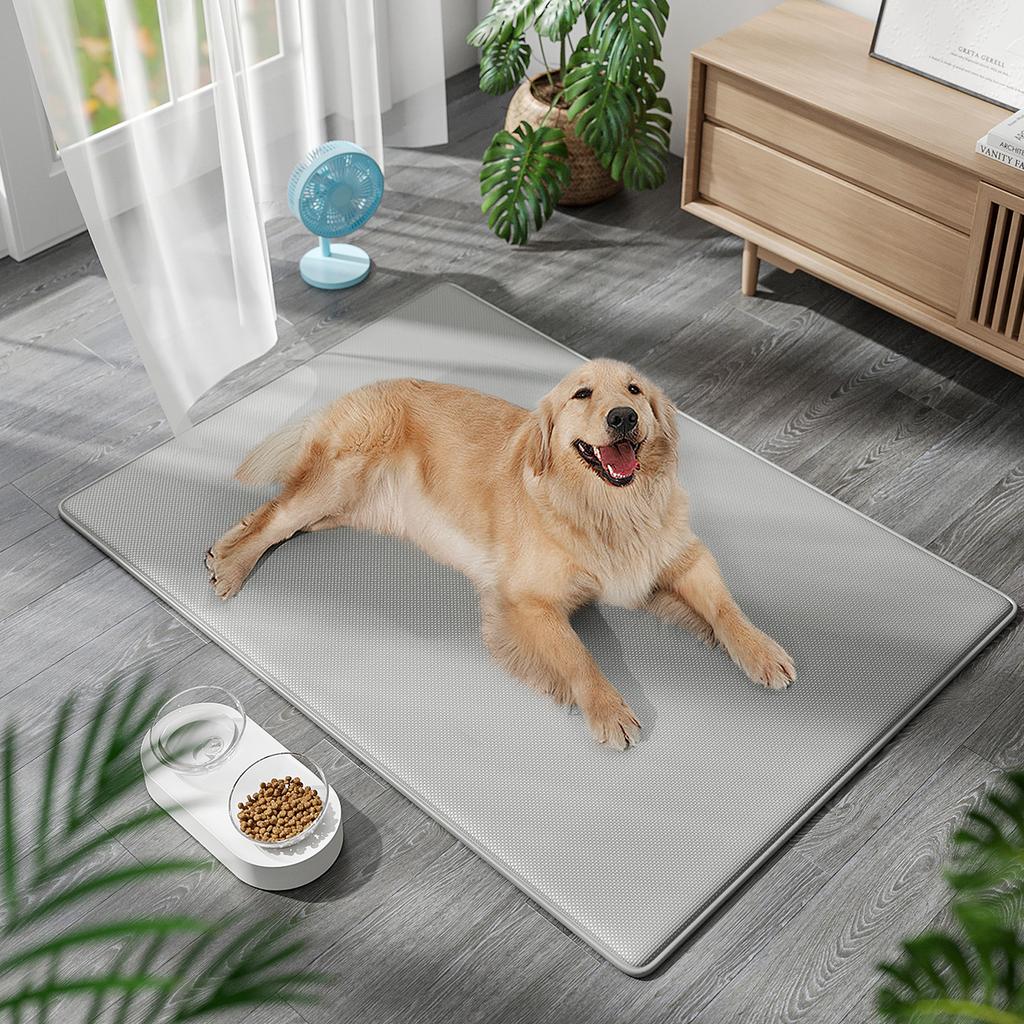 Cooling Pet Mat for Dogs & Cats - Breathable Summer Sleeping Pad, Anti-Chew Durable Dog Bed, Scratch-Resistant Ice Pad