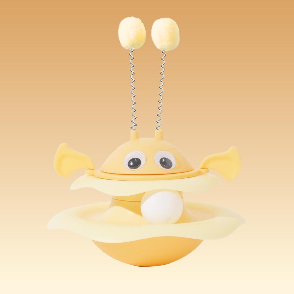 Pipi Tao Original Bee Roly-Poly Cat Teaser Toy with Stick