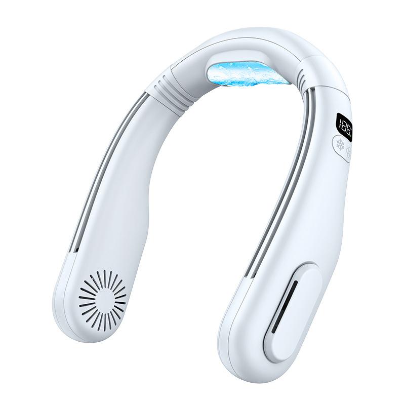 

2025 Цифровой дисплей Охлаждение Шейный подвесной вентилятор Портативный Летний Бесшумный Беслопастной Шейный подвесной вентилятор Кондиционирование