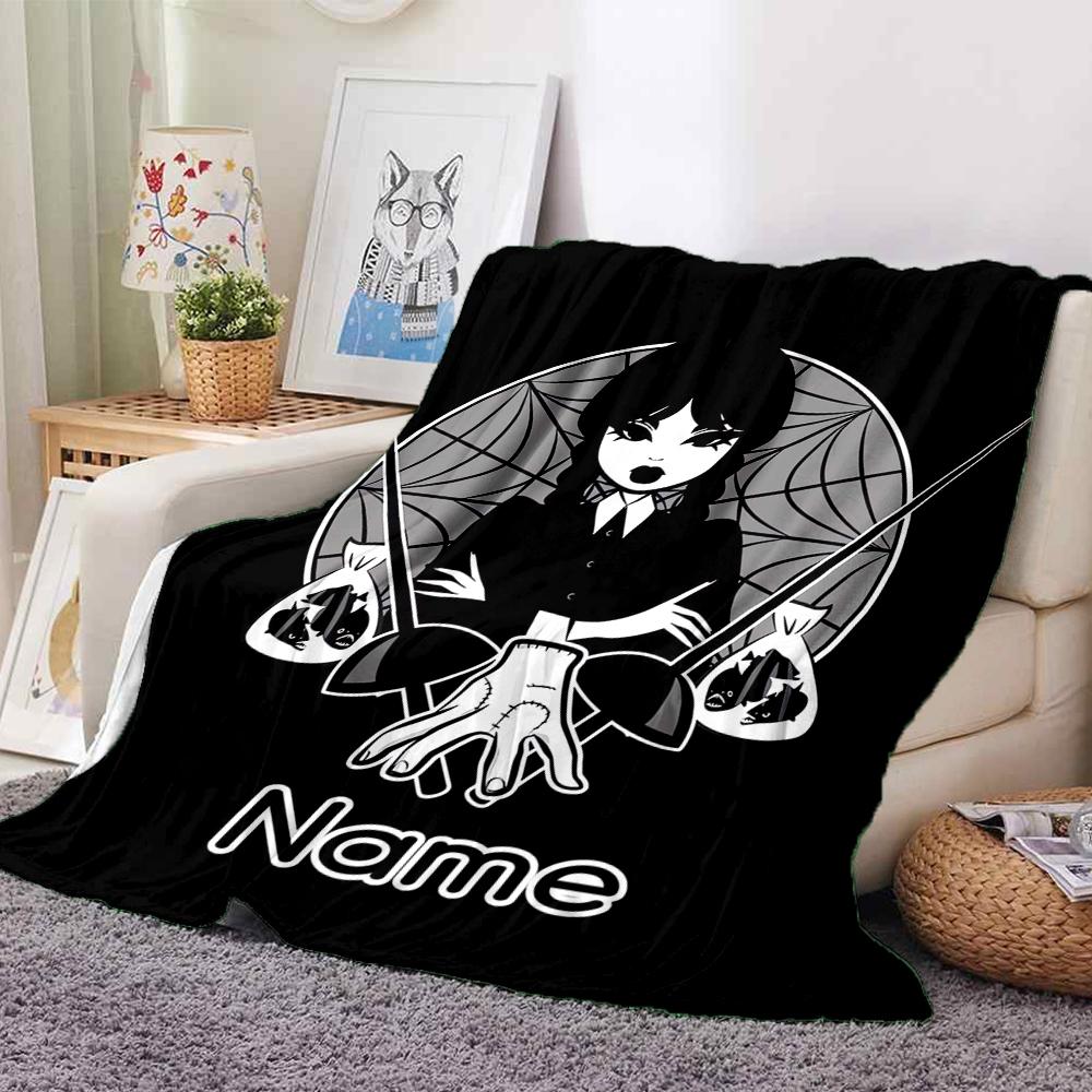 Custom 1pc Gothic Spider Web Blanket, Soft And Comfortable Blanket, Casual Warm, Camping Travel Blanket, Birthday Gift Q912195
