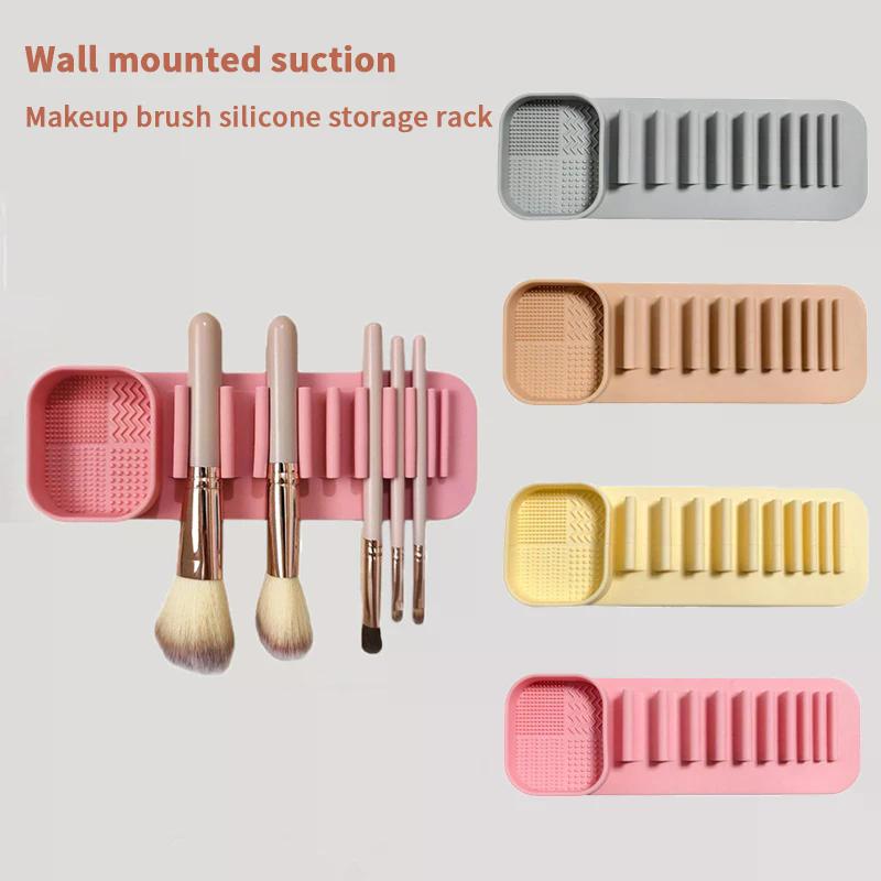 1PCS Silicone Washing Bowl Makeup Brush Cleaning Box Make-up Egg Drying Tool Set Powder Puff Washer Sponge Storage Artifact