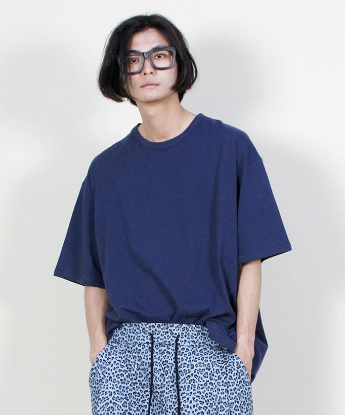 Deumakeu Boxy Fit Short Sleeve T-Shirt Deep Blue