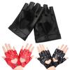 New Fashion PU Leather Fingerless Dance Glove Gothic lolita Jazz Style Cosplay Mittens Cosplay Party Gloves
