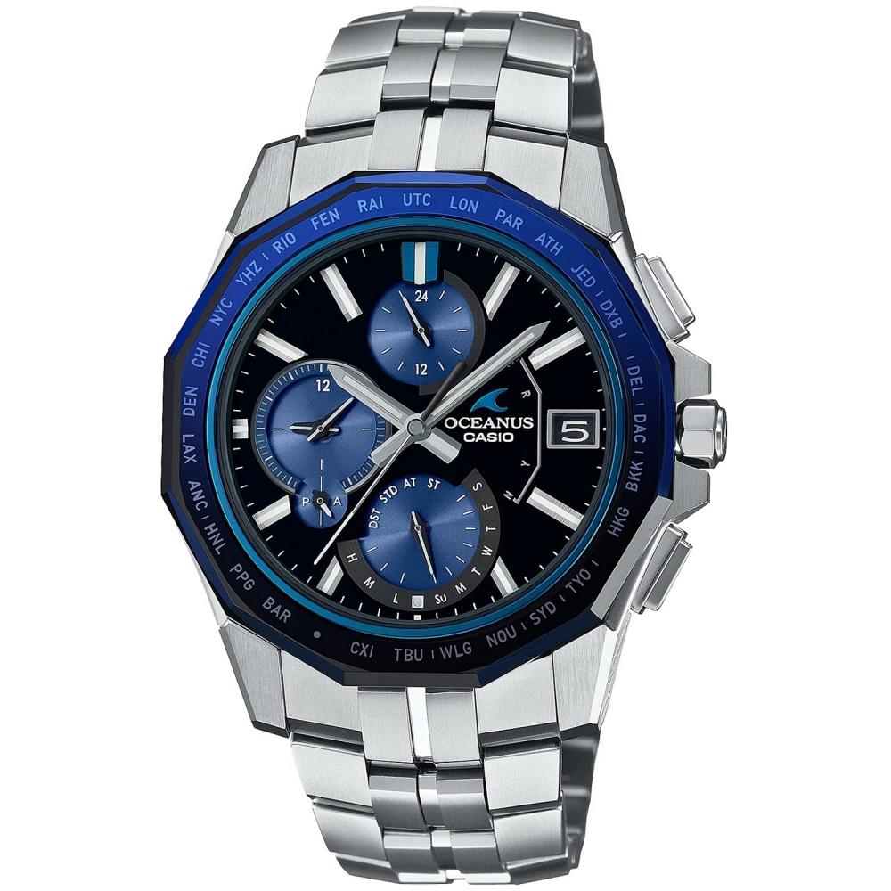 

[Casio] Oceanus [Made in Japan] Manta Bluetooth Radio Solar Sapphire Glass Bezel OCW-S6000-1AJF для чоловіків, срібло