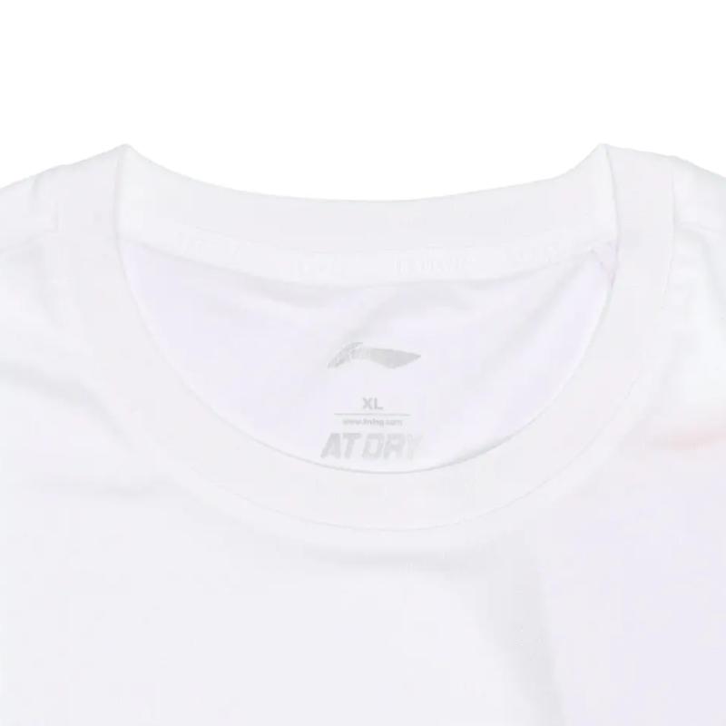 Li-Ning Plain Round Neck Pullover Short Sleeve T-Shirt Logo Simple Lightweight Comfortable Breathable Shorts Casual Sports Suit YTST081-2+AKSV843-1