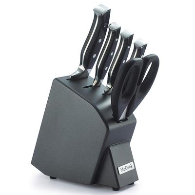McCook Knife Set Comes with a Stainless Steel Knife Holder and Includes a Multifunctional Santoku Gyuto Bread Paring Cooking and Nakiri Knife Set with