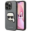 Hülle für iPhone 14 Pro Max Karl Lagerfeld Saffiano Silber