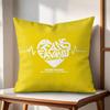 Creative Love Letters Cushion Cover Natural Linen Organic Fabric DoubleSided Printing Couch Pillow Covers Home Decor