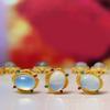 2Pcs DIY Lace Diamond Beads Natural Stone Aquamarine Isolation Beads 9.7x11mm For Jewelry Making DIY Necklace Bracelet Earrings Accessory
