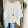 Blouse Casual pour Femme Coupe Ample à Volants, Col en V, Manches Courtes, Haut Léger au Style Détendu pour un Usage Quotidien