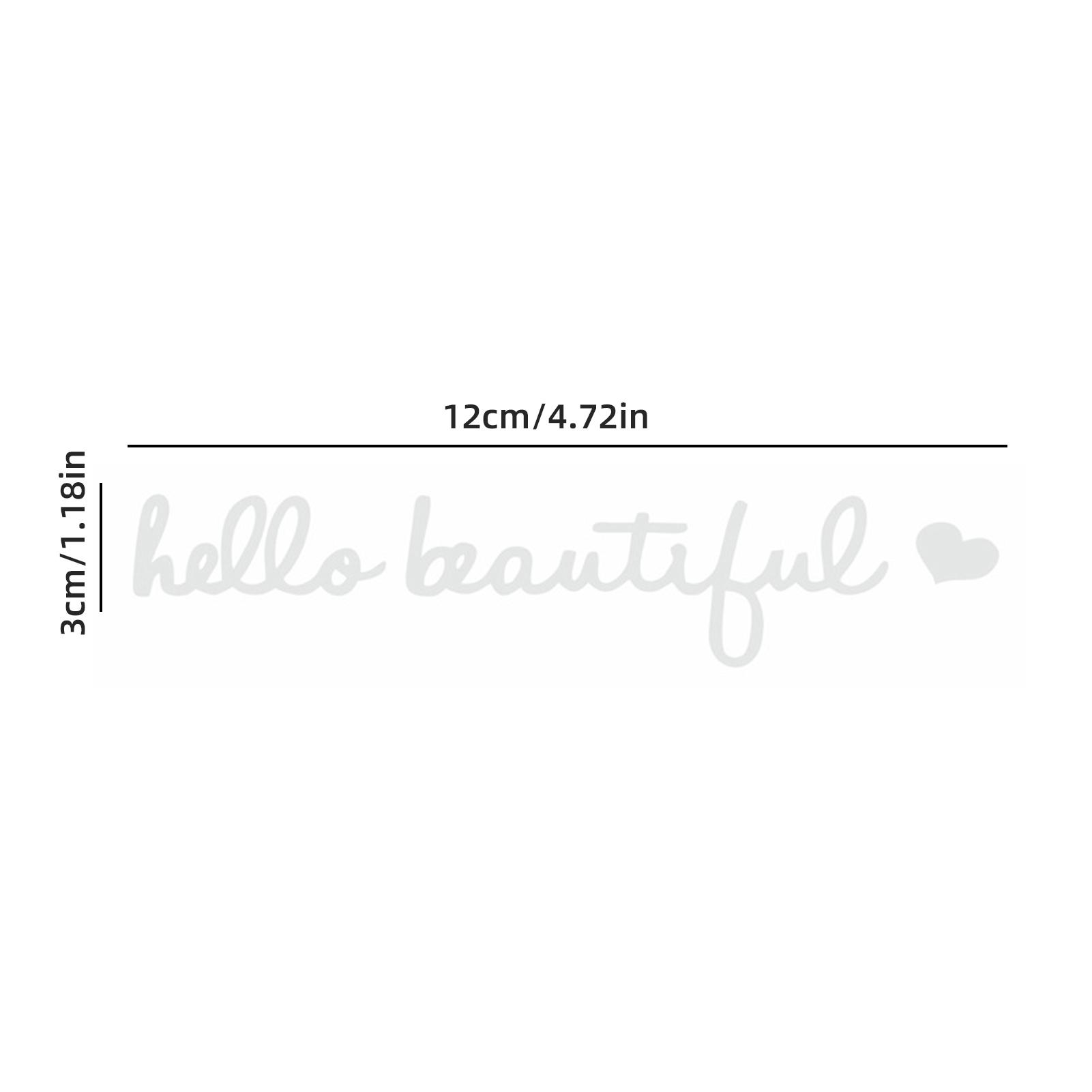 

Hello Beautiful Mirror Decal Waterproof PVC Rearview Mirror Sticker Auto Sticker Hello Beautiful Sign Chic Car Decal Stickers