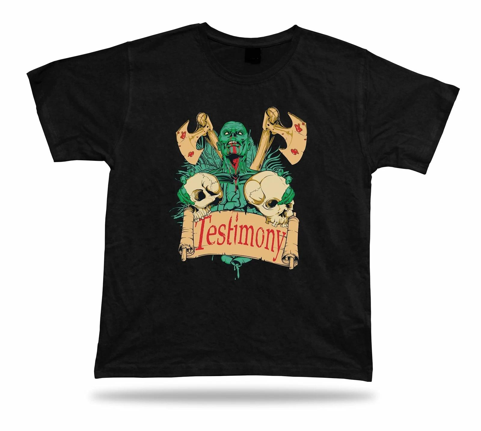 Tshirt Tee Shirt Birthday Gift Idea Testimony Zombie Skull Axe Hardcore Creepy M