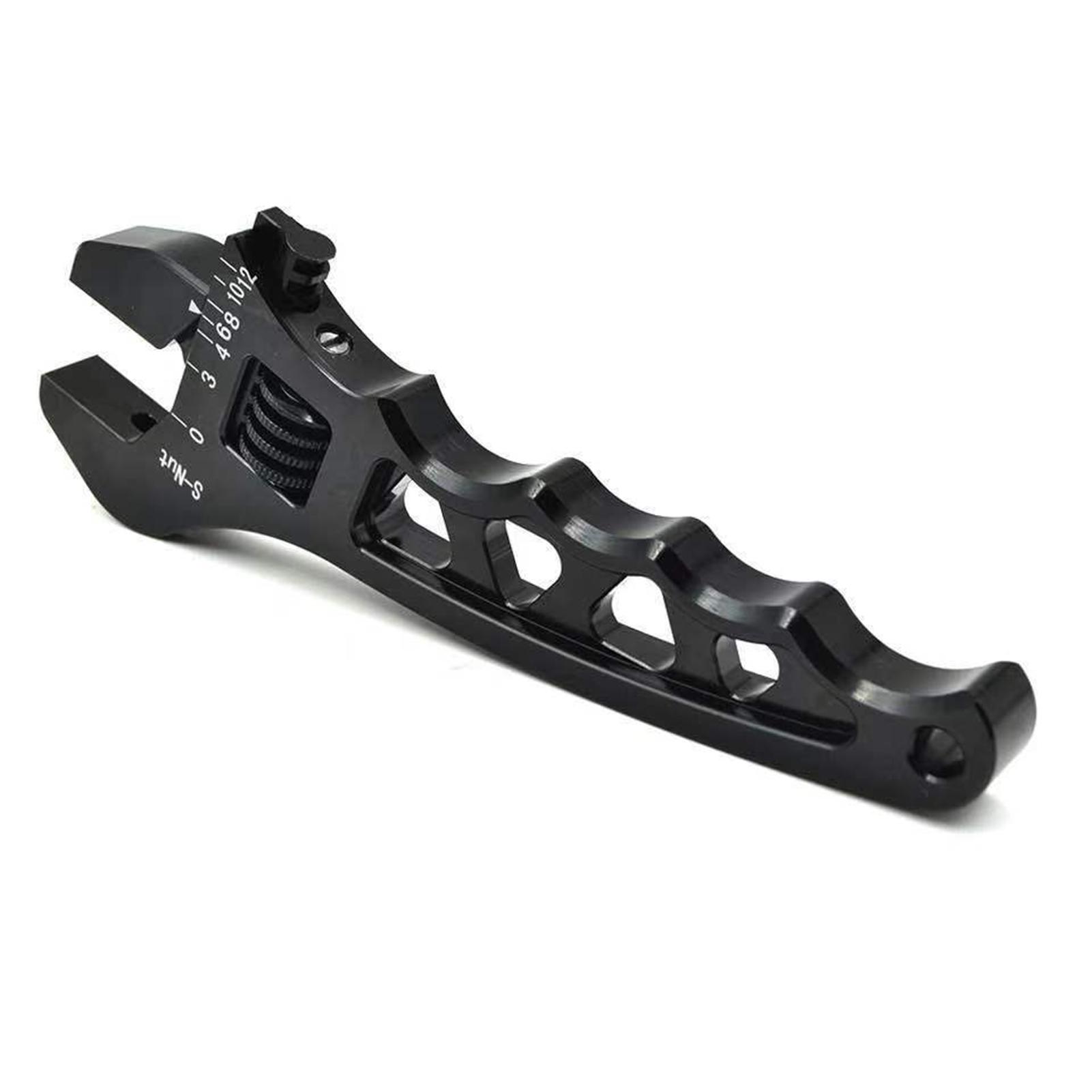 

Универсальный регулируемый алюминиевый ключ AN Инструмент для фитингов шлангов Регулируемый алюминиевый гаечный ключ для фитингов шлангов AN3-AN12 чёрный