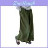 Hanbok Style Corduroy High Waist Fleece Trousers For Winter Warmth Womens Casual Comfort