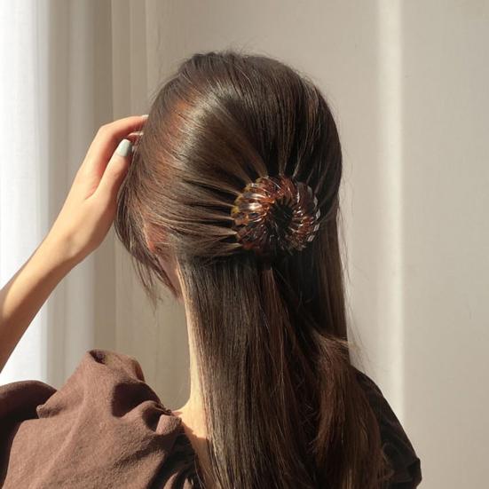 Women Retro Geometric Elastic Hair Loop Leopard Hairband Styling Accessories