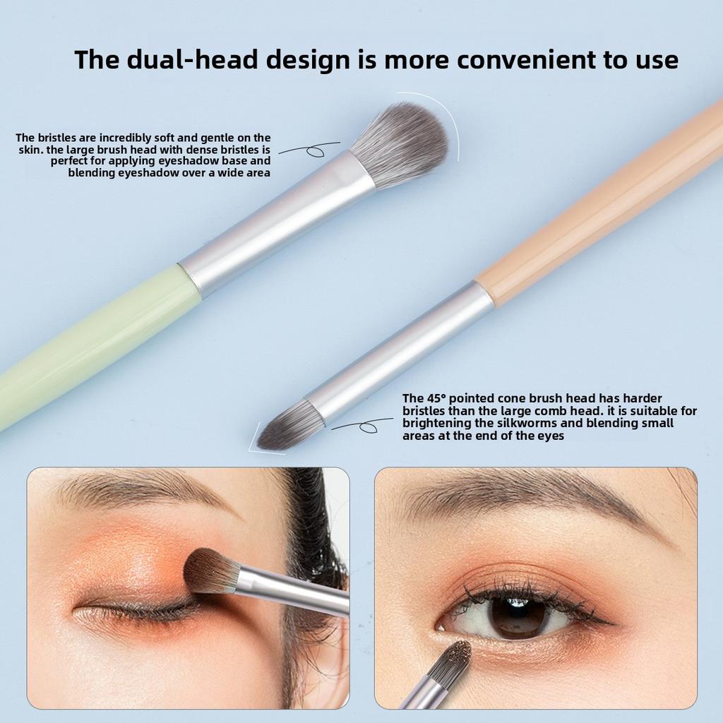 Double Head Eyeshadow Brush, Smudge Highlight Brush, Detail Brush Aegyo Sal Brush, Candy 5-color Eye Brush, Single Makeup Brush.