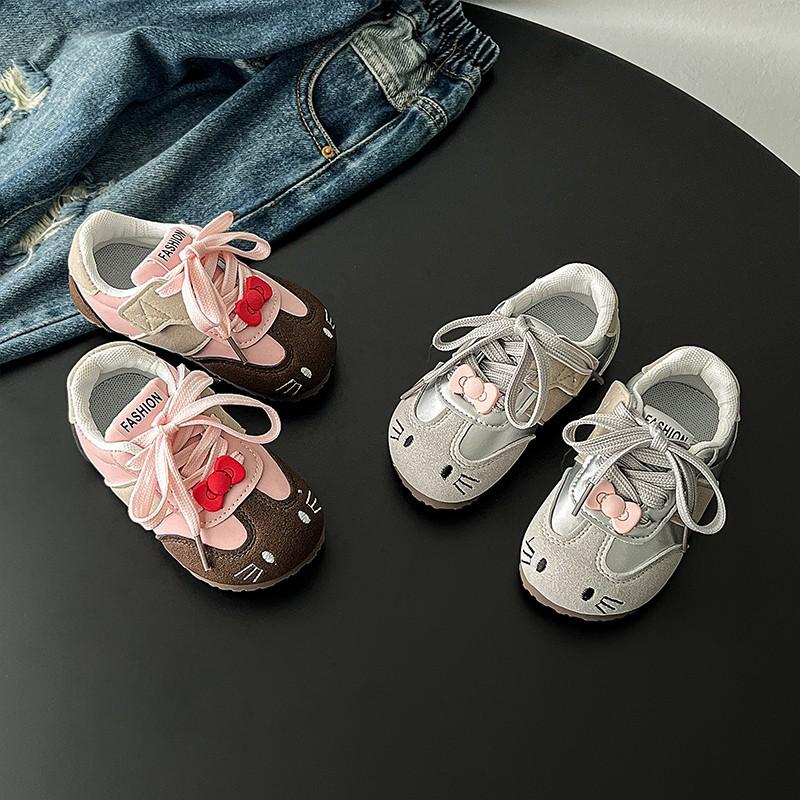 Girls shoes 2025 autumn new girls baby German training shoes cartoon casual sports shoes breathable soft sole